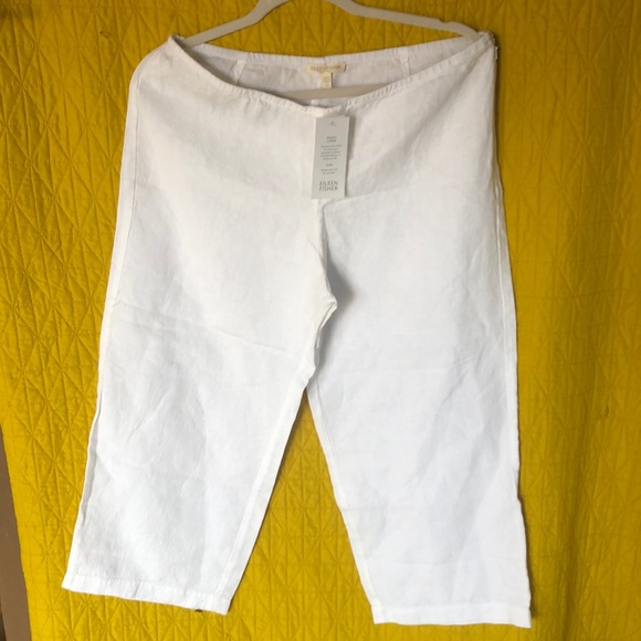Eileen Fisher Pants - White linen pants.